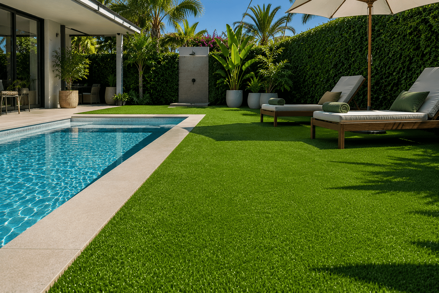 césped artificial para piscinas